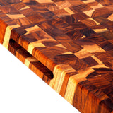 Teak Block with Checker Pattern and hand grips