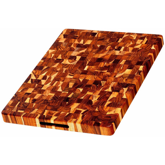 Teak Block with Checker Pattern and hand grips